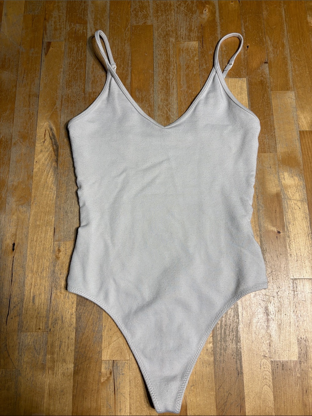 Sunday Best Cream Ribbed V-Neck Bodysuit